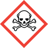 Skull and crossbones symbol in a red diamond border indicating a poisonous item